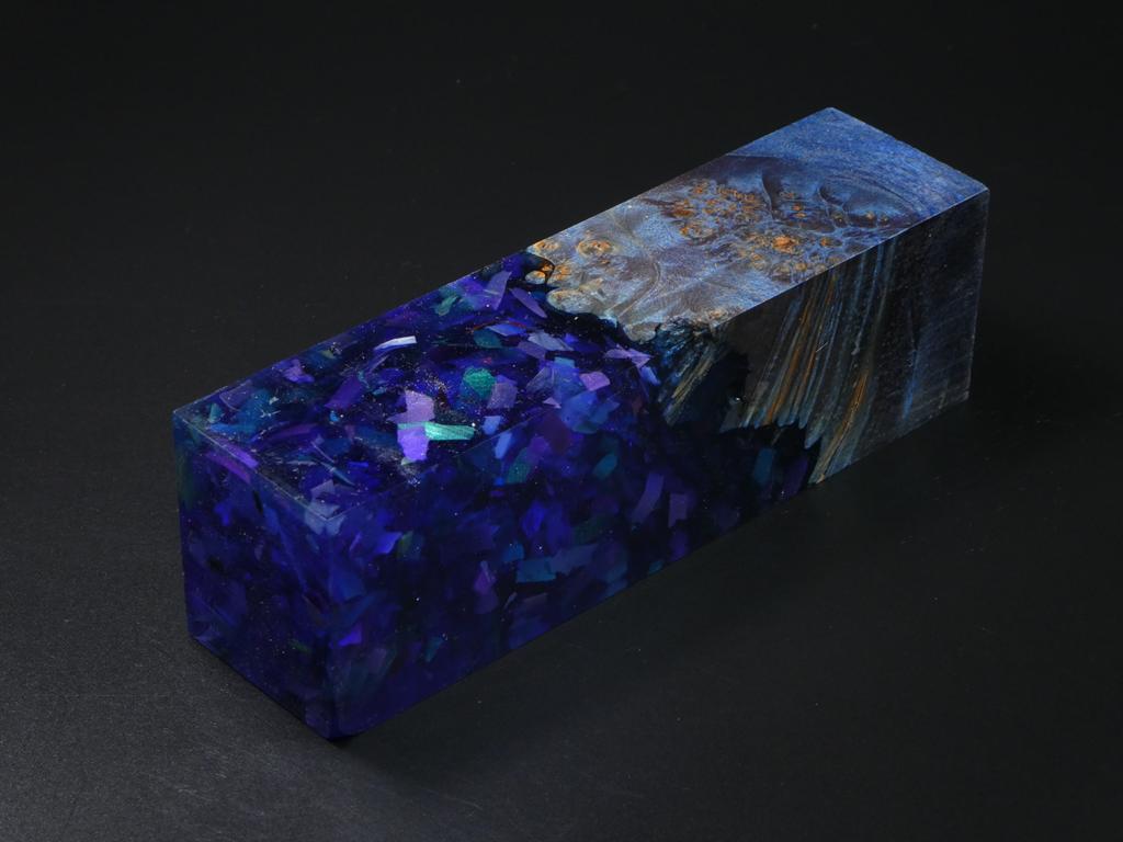 Blue-Gray / Purple with Flecks Hybrid Duck Call Blank