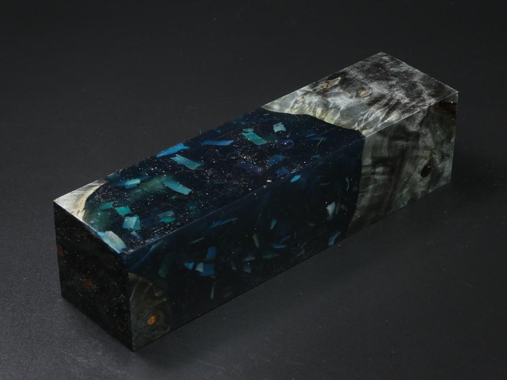 Gray / Blue with Flecks Hybrid Duck Call Blank