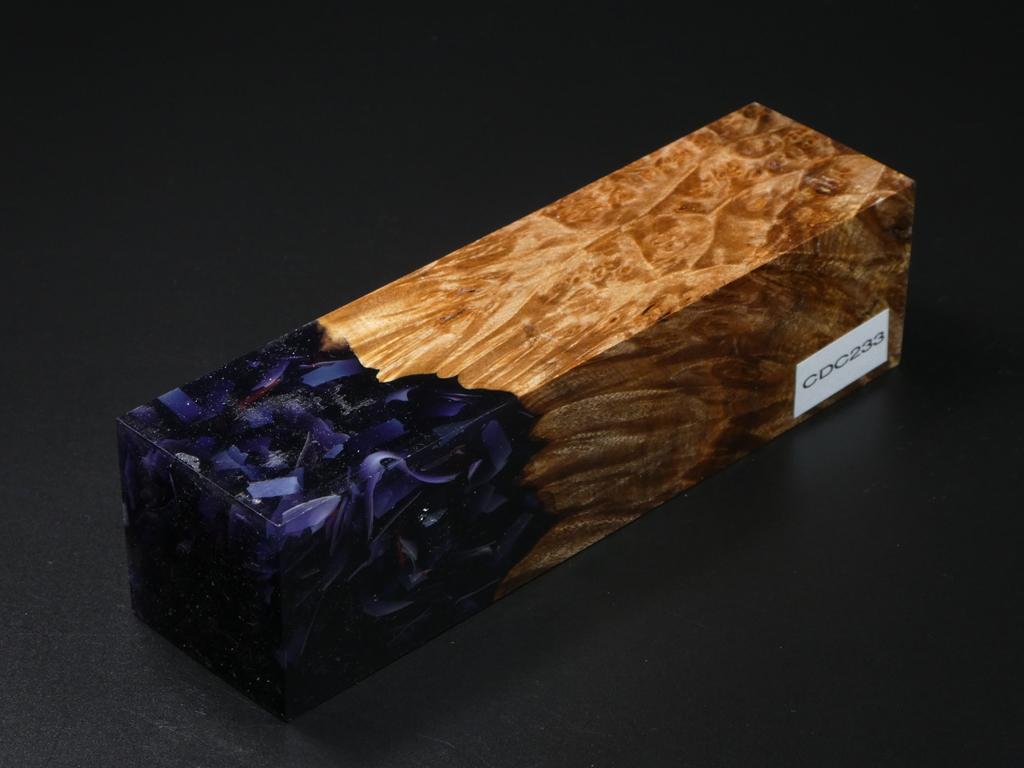 Natural / Purple with Flecks Hybrid Duck Call Blank