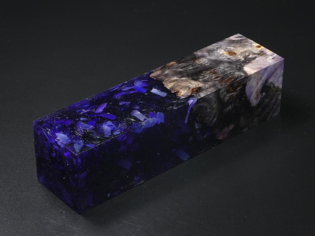 Natural / Purple with Flecks Hybrid Duck Call Blank