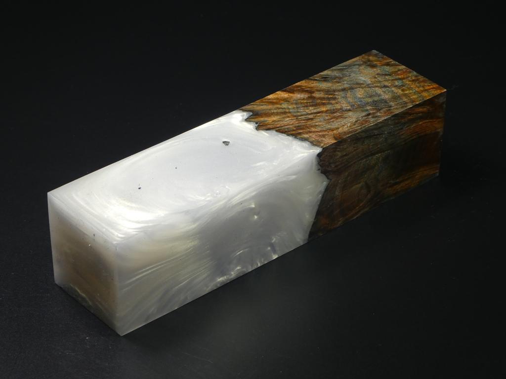 Natural / Blue Hybrid Duck Call Blank