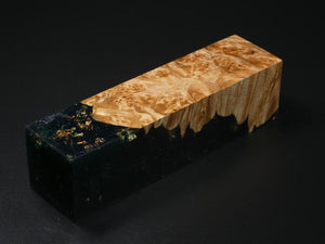 Natural / Green with Flecks Hybrid Duck Call Blank