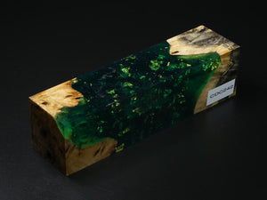 Natural / Green with Flecks Hybrid Duck Call Blank