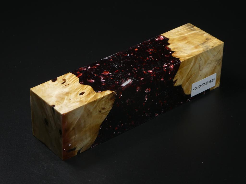 Natural / Orange with Flecks Hybrid Duck Call Blank