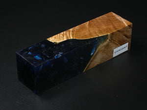 Natural / Blue with Flecks Hybrid Duck Call Blank