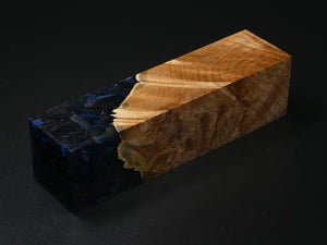 Natural / Blue with Flecks Hybrid Duck Call Blank