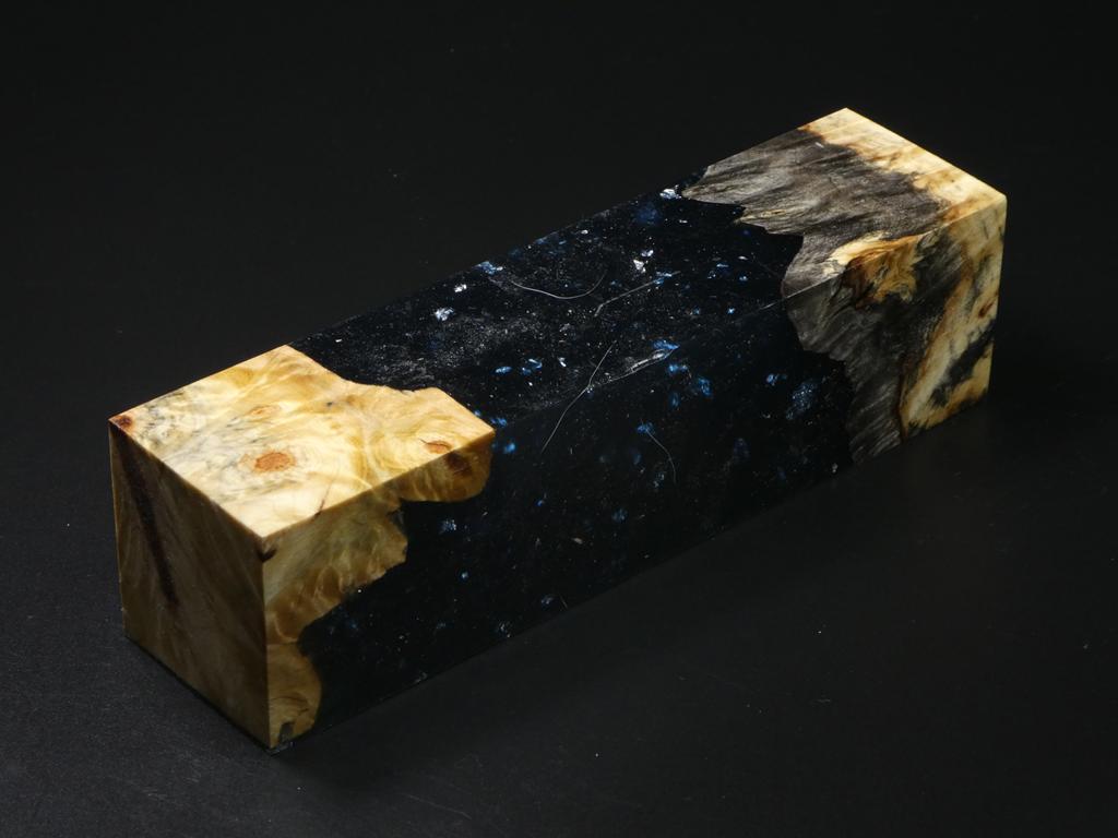 Natural / Blue with Flecks Hybrid Duck Call Blank