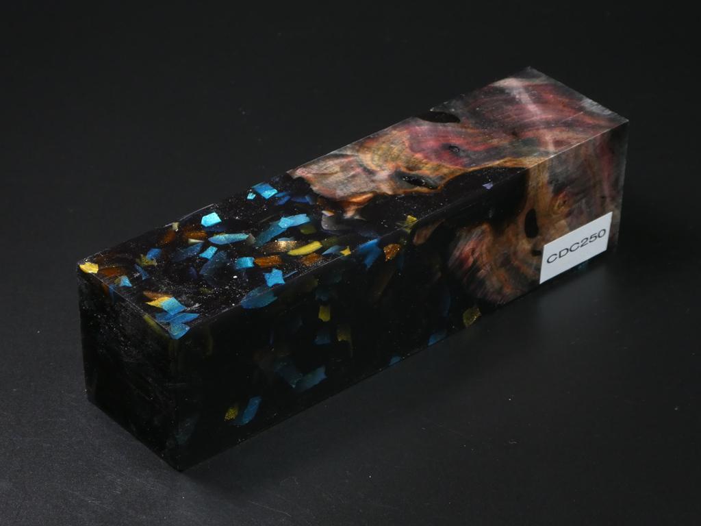 Gray, Rose / Black with Flecks Hybrid Duck Call Blank