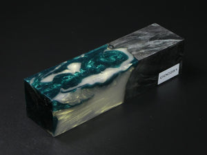 Gray / Green, White Hybrid Duck Call Blank