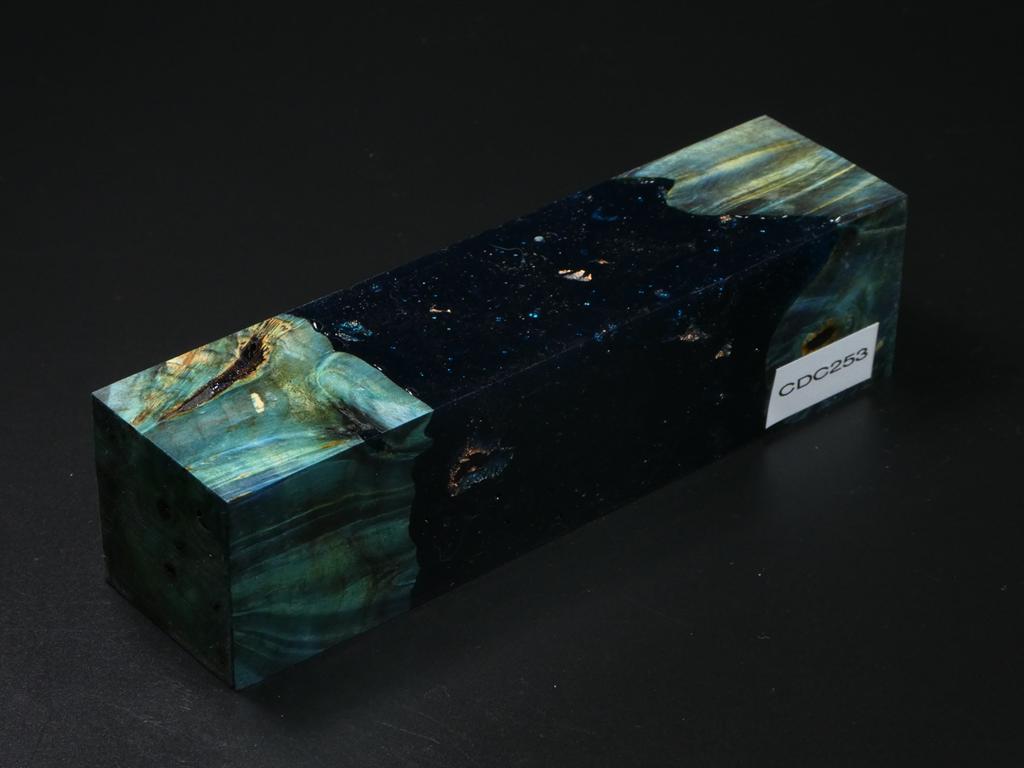 Green / Blue with Flecks Hybrid Duck Call Blank