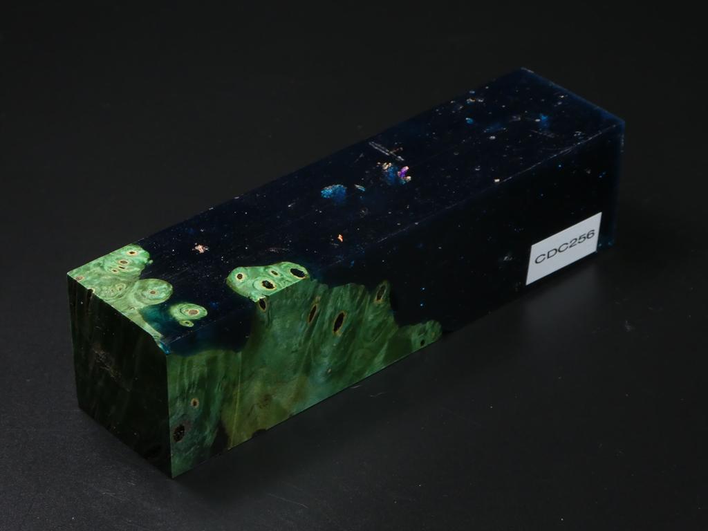 Green / Blue with Flecks Hybrid Duck Call Blank