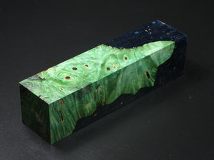 Green / Blue with Flecks Hybrid Duck Call Blank