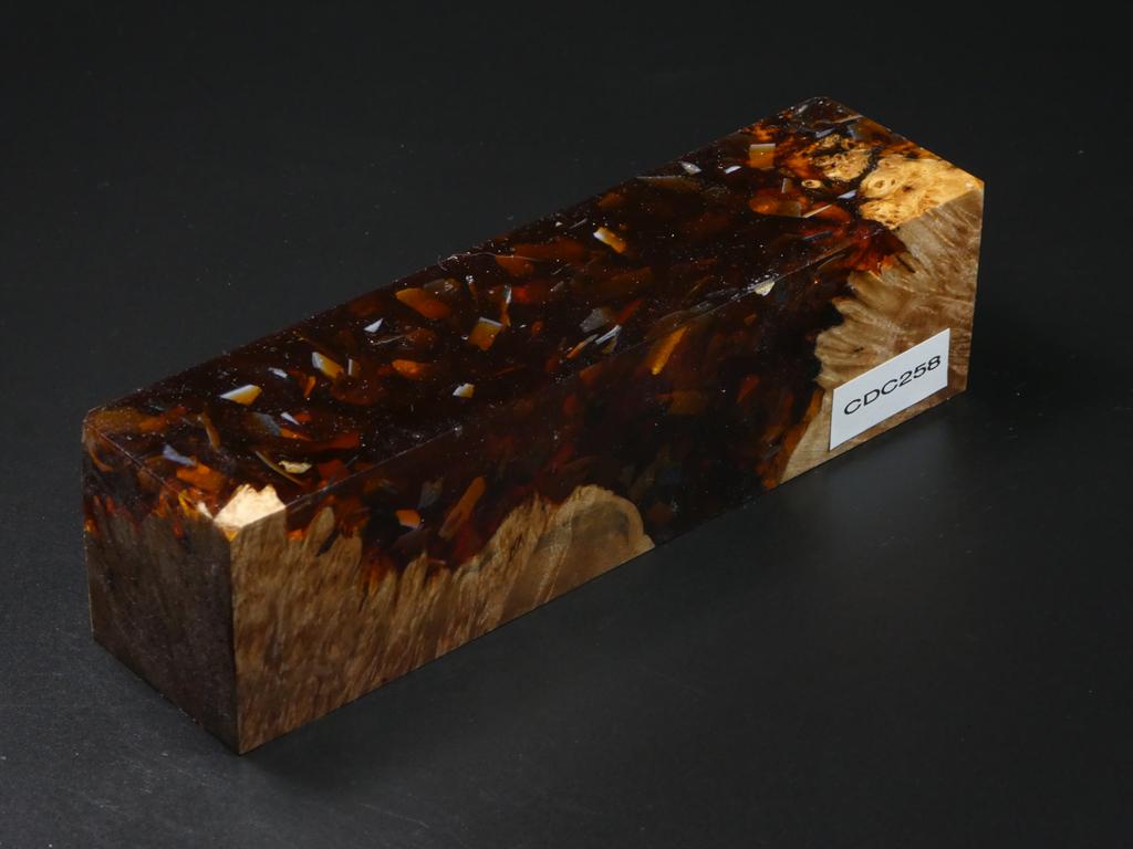 Natural / Orange with Flecks Hybrid Duck Call Blank