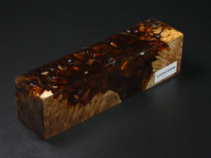 Natural / Orange with Flecks Hybrid Duck Call Blank