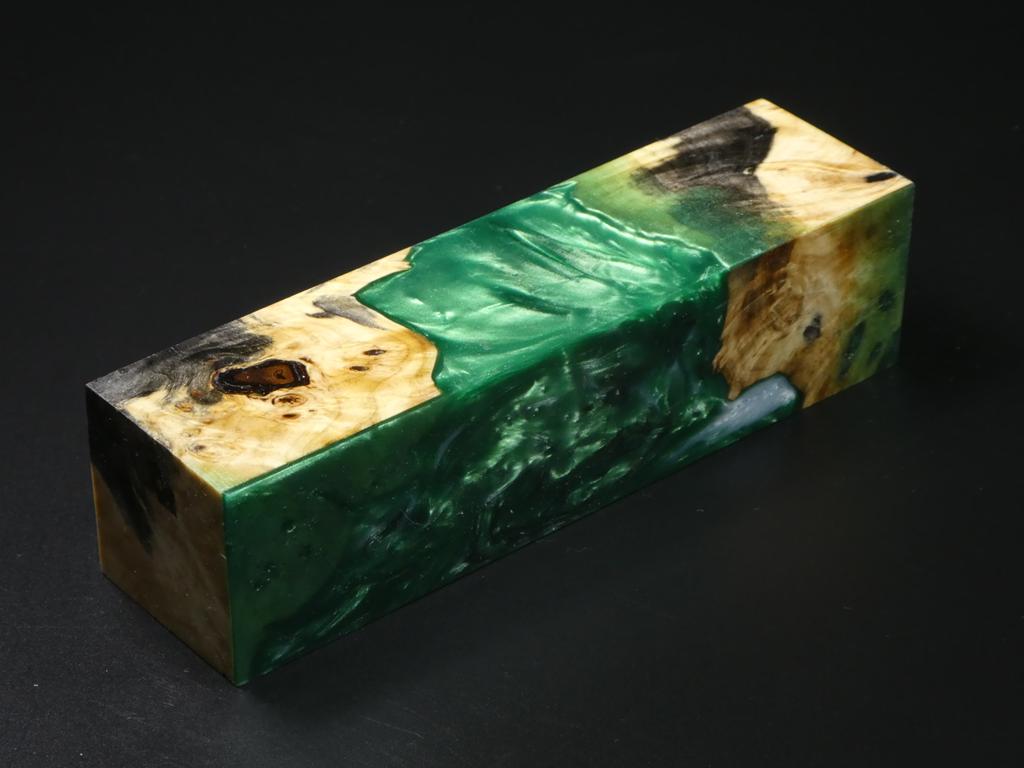 Natural / Green Hybrid Duck Call Blank