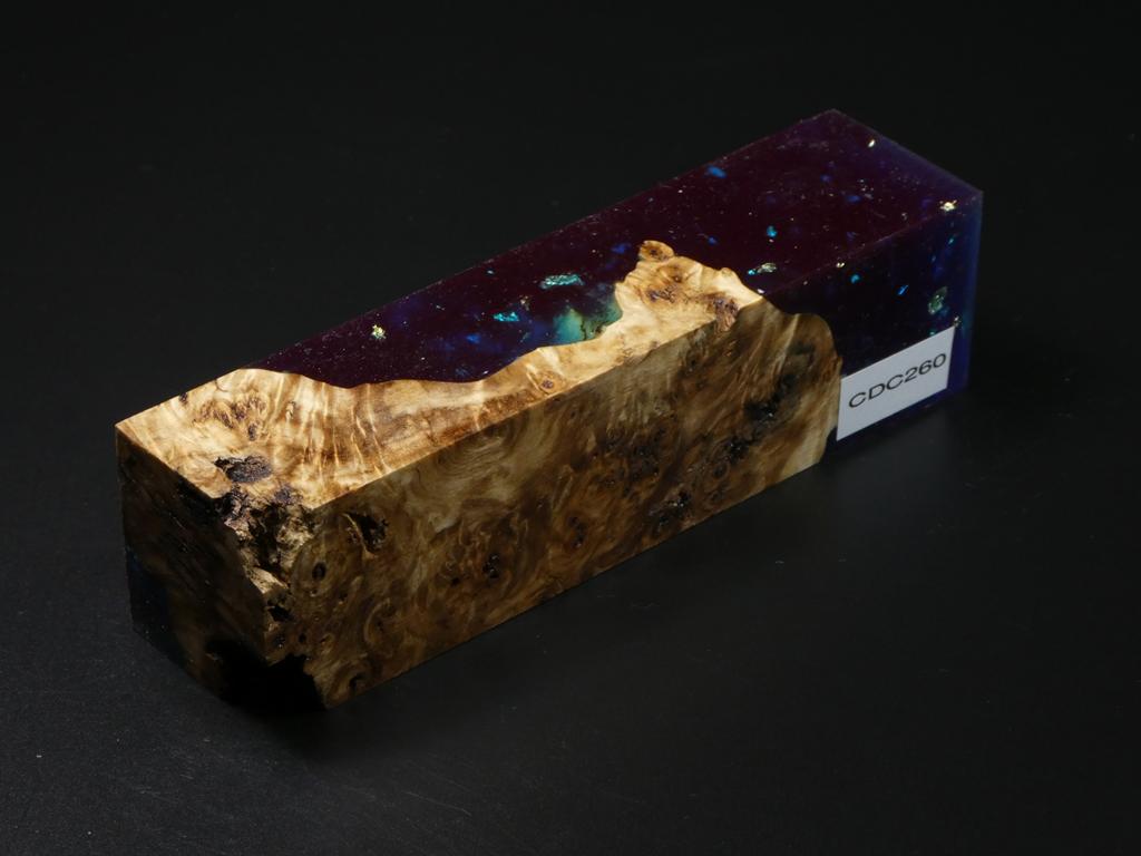 Natural / Blue with Flecks Hybrid Duck Call Blank