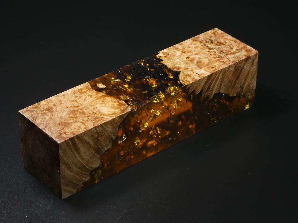 Natural / Orange with Flecks Hybrid Duck Call Blank