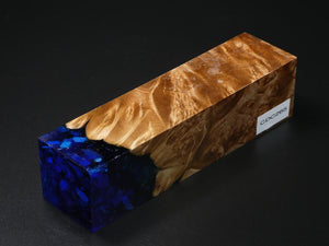 Natural / Blue with Flecks Hybrid Duck Call Blank