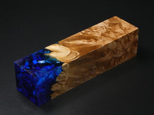 Natural / Blue with Flecks Hybrid Duck Call Blank