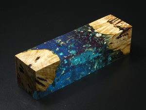 Natural /  Blue with Flecks Hybrid Duck Call Blank