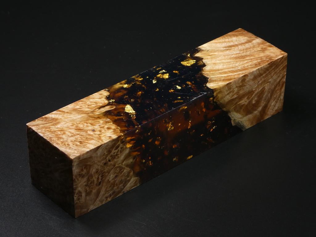Natural / Amber with Flecks Hybrid Duck Call Blank