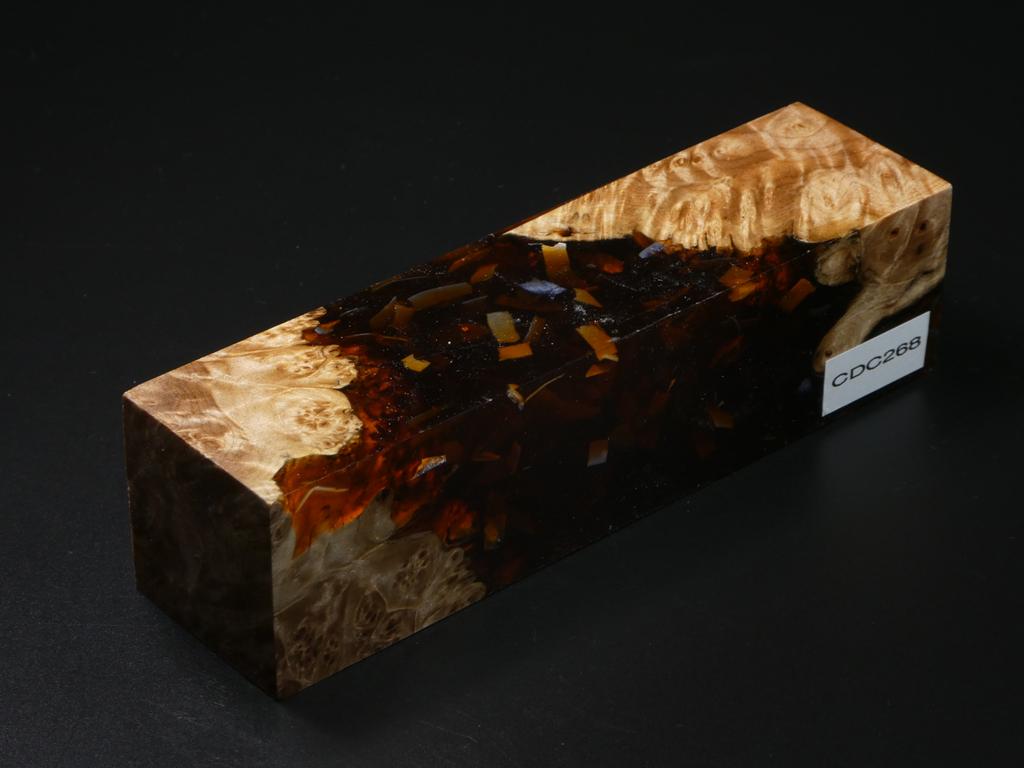 Natural / Amber with Flecks Hybrid Duck Call Blank
