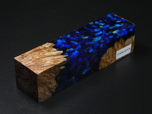 Natural / Blue with Flecks Hybrid Duck Call Blank