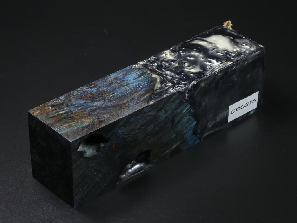 Blue / Gray, White, Black Hybrid Duck Call Blank