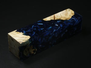 Natural /  Blue with Flecks Hybrid Duck Call Blank