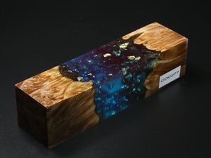 Natural / Blue with Flecks Hybrid Duck Call Blank