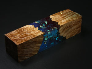 Natural / Blue with Flecks Hybrid Duck Call Blank