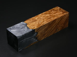 Natural / Gray, Orange Hybrid Duck Call Blank