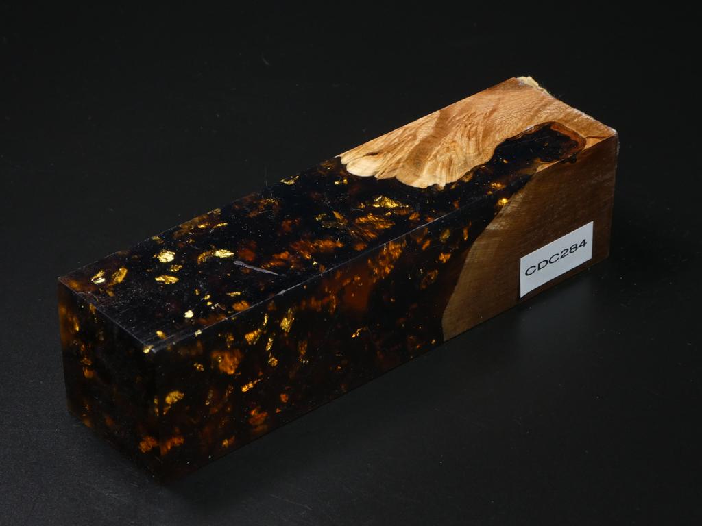 Natural / Orange with Flecks Hybrid Duck Call Blank