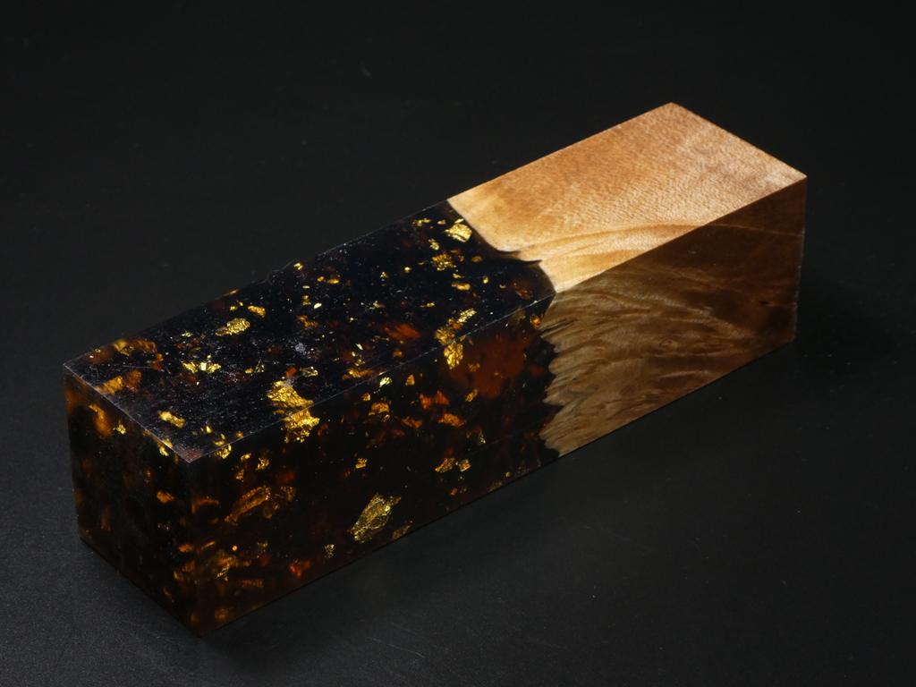 Natural / Orange with Flecks Hybrid Duck Call Blank