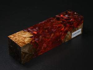 Natural / Orange with Flecks Hybrid Duck Call Blank