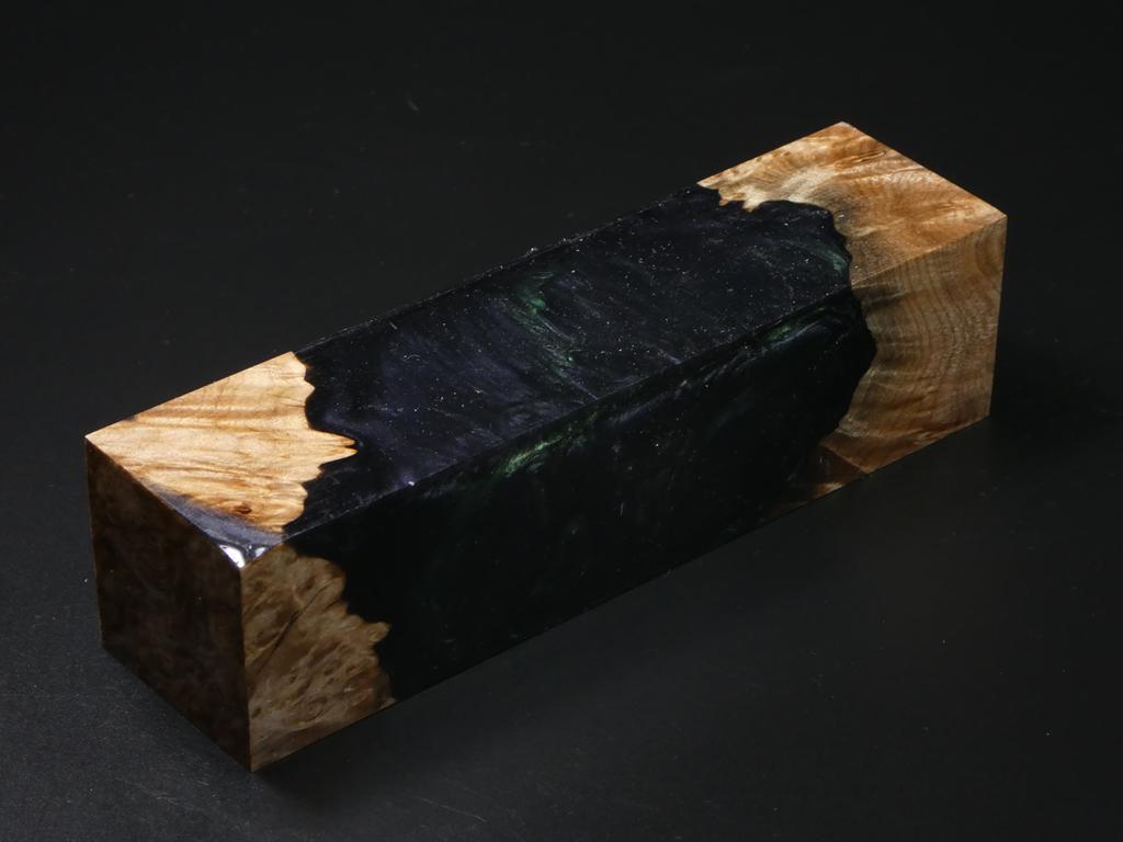 Natural / Gray & Green Hybrid Duck Call Blank