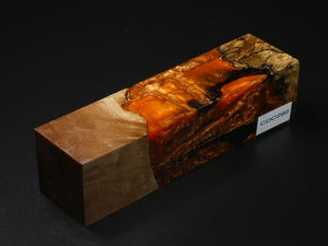 Natural / Orange & Black Hybrid Duck Call Blank