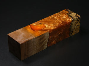 Natural / Orange & Black Hybrid Duck Call Blank