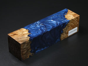 Natural /  Blue & Purple Hybrid Duck Call Blank