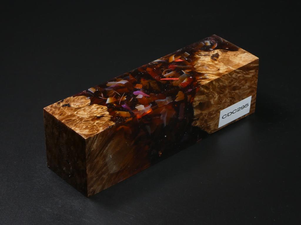 Natural / Orange with Flecks Hybrid Duck Call Blank