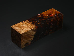Natural / Orange with Flecks Hybrid Duck Call Blank