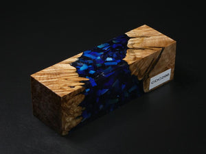 Natural / Blue with Flecks Hybrid Duck Call Blank