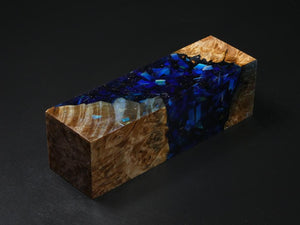Natural / Blue with Flecks Hybrid Duck Call Blank