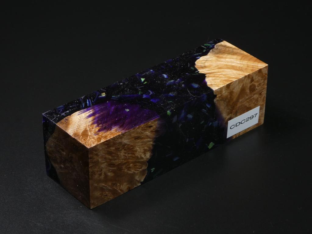 Natural / Purple with Flecks Hybrid Duck Call Blank