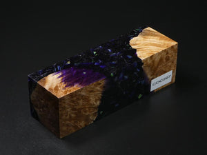 Natural / Purple with Flecks Hybrid Duck Call Blank