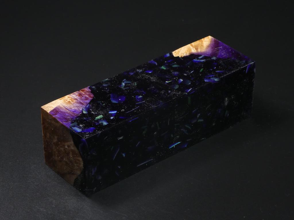 Natural / Purple with Flecks Hybrid Duck Call Blank