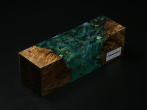 Natural / Blue with Flecks Hybrid Duck Call Blank