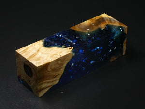 Natural / Blue with Flecks Hybrid Duck Call Blank