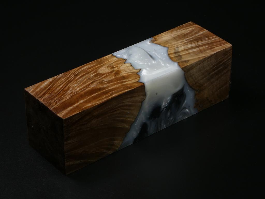 Natural / White & Black Hybrid Duck Call Blank