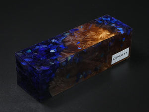 Natural / Blue with Flecks Hybrid Duck Call Blank